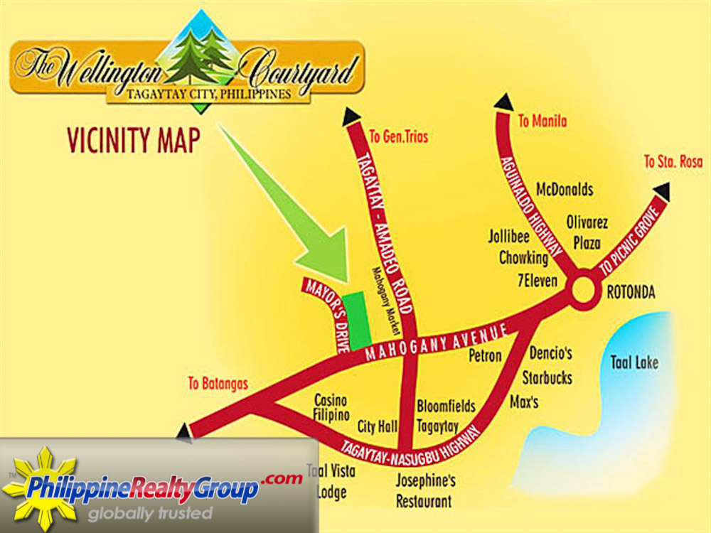 Tagaytay Tourist Spot Map